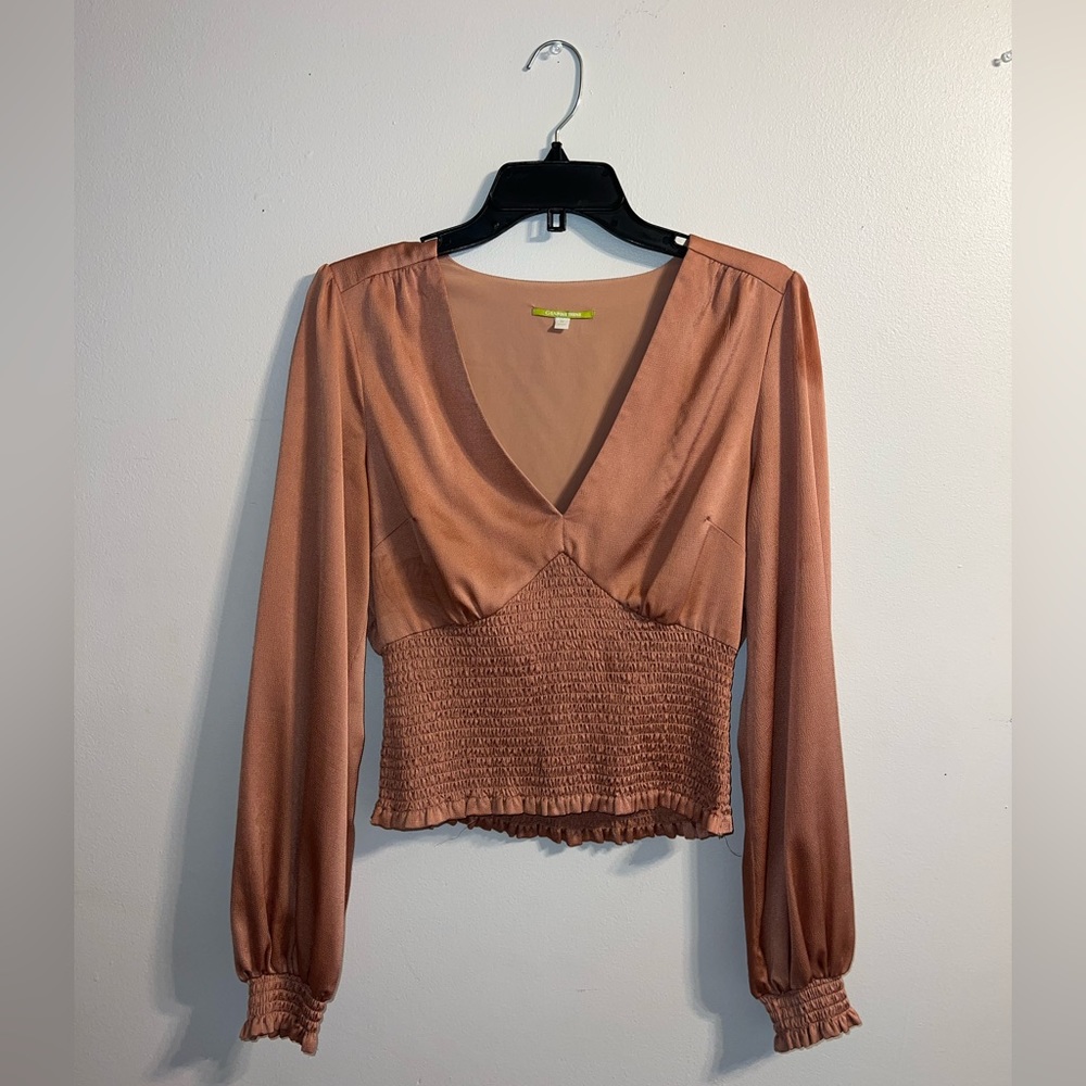 Metallic Long Sleeve Blouse